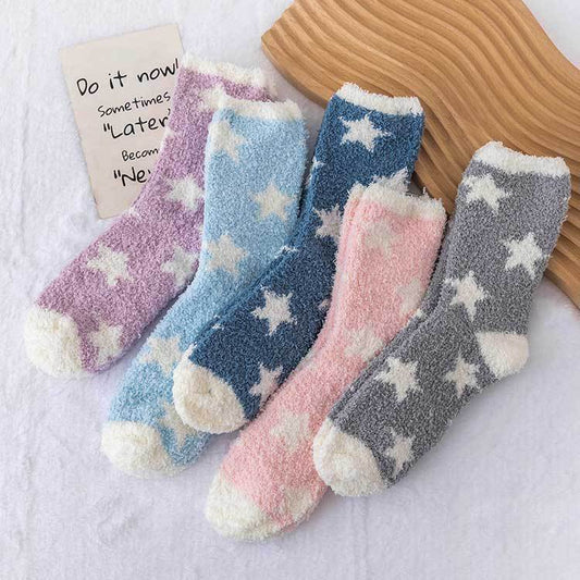 Plush Thickened Postpartum Towel Socks