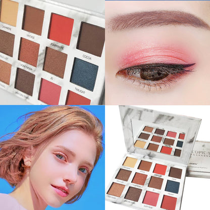 Ladies Fashion 12 Colors Marble Pan Eyeshadow