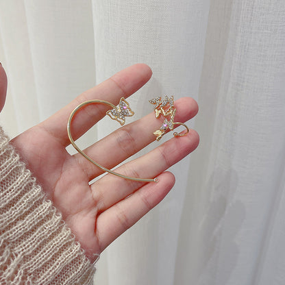 A Two-wear Type Ear Bone Clip Ear Hook Earrings