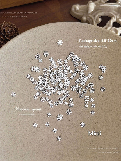 Christmas Snowflake Stud Nail Art Accessories