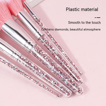 New 5 Diamond Handle Makeup Brush Set Soft Fur Face Powder Repair Eyeshadow Brush Exquisite Portable Makeup Tools