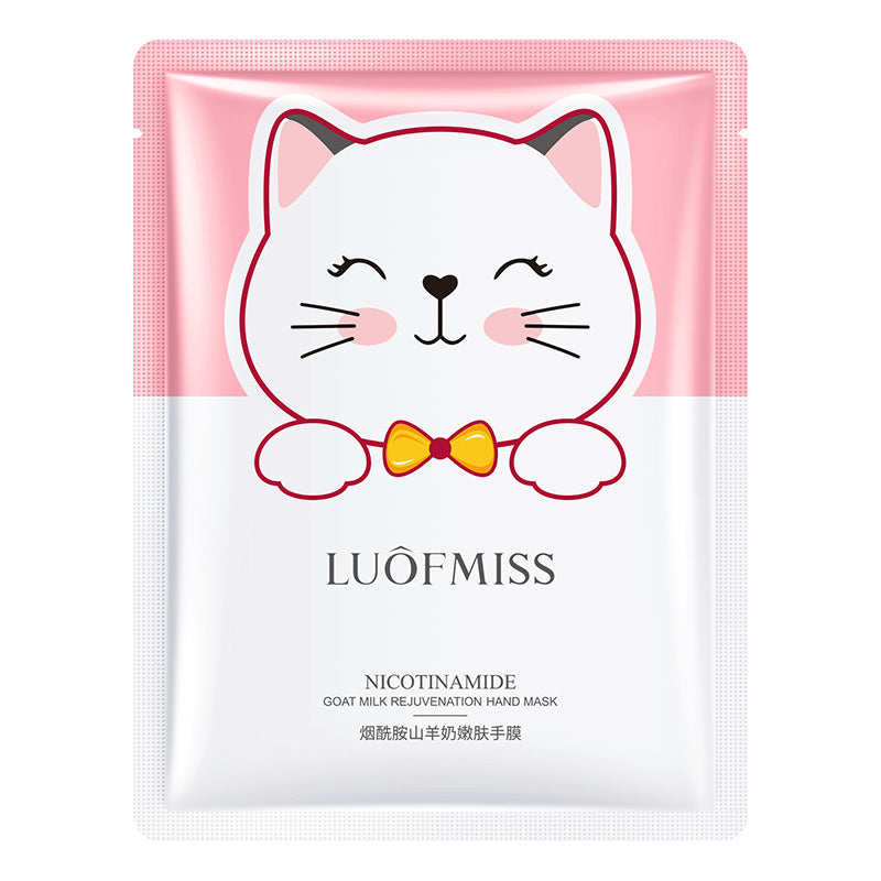 Niacinamide Goat Milk Rejuvenation Cat Claw Shape Hand Mask