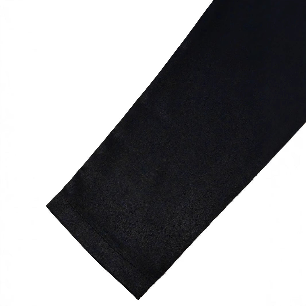 Men's Solid Color Long Sleeve Casual Slim Fit Business Stand Collar Robe