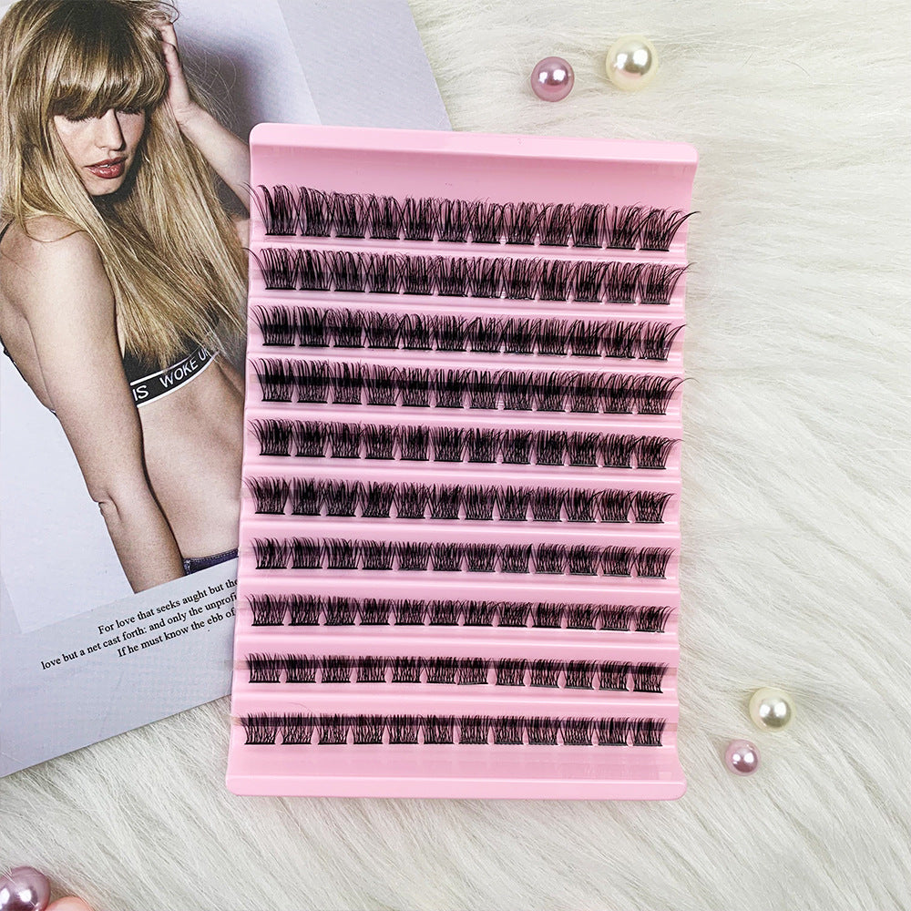 Ten Rows Of Natural Curling Mixed Length DIY Cluster Individual False Eyelash Segment False Eyelashes