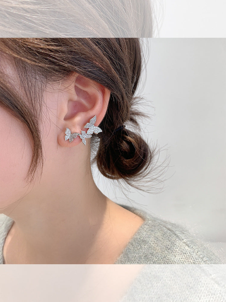 Temperament Earrings Female Net Red Ear Bone Clip Earrings