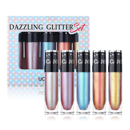 Metal Pearlescent Liquid Eye Shadow Polarized Mermaid Color Crouching Silkworm Pen Set