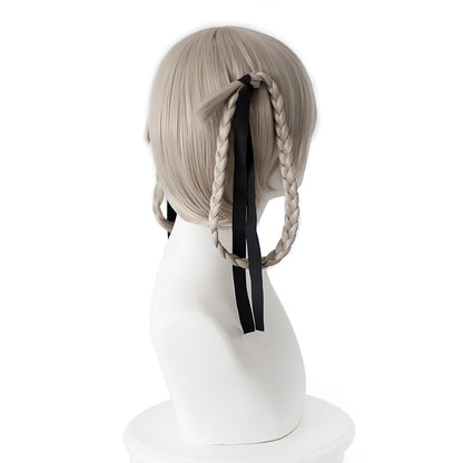 Blue And Gray Twist Braid Ring Cosplay Wig