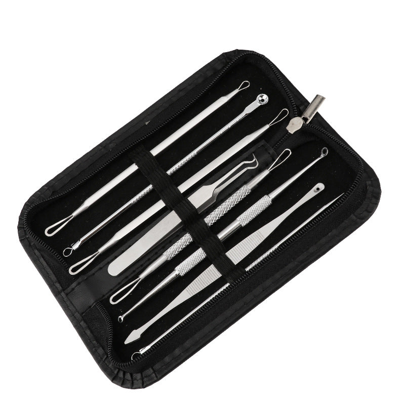 Stainless Steel Acne Needle 8-piece Set Squeeze Needle Beauty Salon Tools