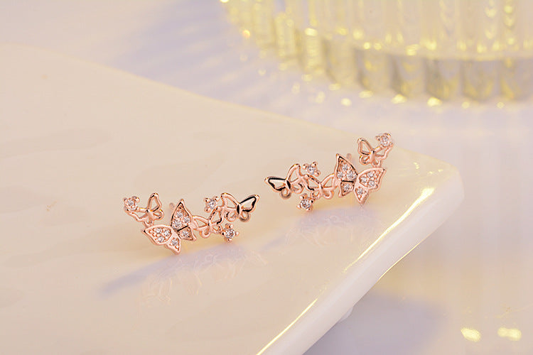 Jewelry Hot Sale Korean Bow Tie Zircon Earrings For Women Pendientes