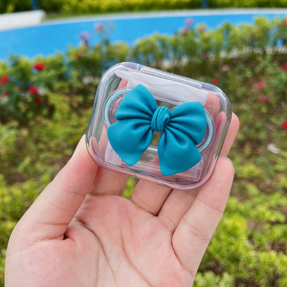 Bow Contact Lens Box Female Cute Japanese Light Simple And Transparent