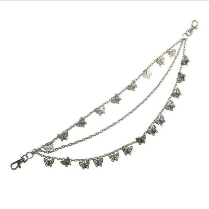 Metal Hollow Butterfly Waist Chain Trousers Chain