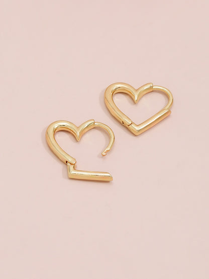 Heart-shaped Earrings Temperament And Circle Earrings Earrings