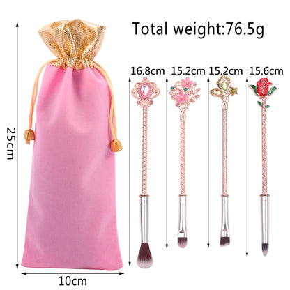 Beauty And The Beast Rose Makeup Brush Portable Makeup Tool Set