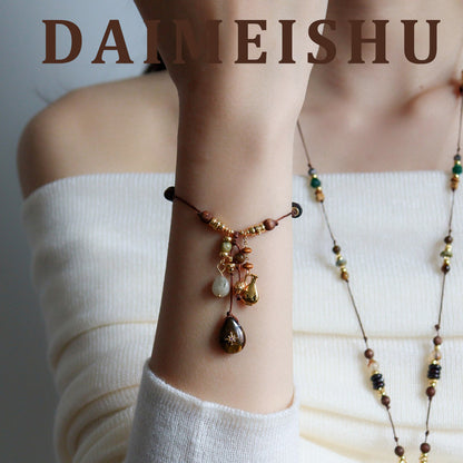 Natural Stone Agate Necklace And Bracelet Accessories For Women
