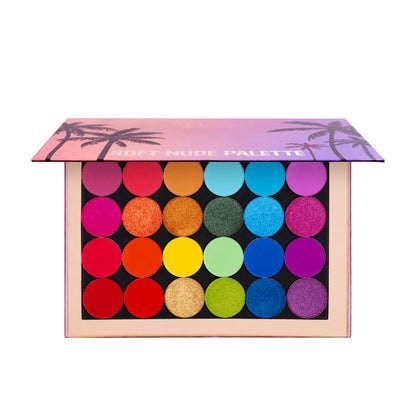 24 Colors Pearly Matt Fine Shimmering Mint Eyeshadow Palette