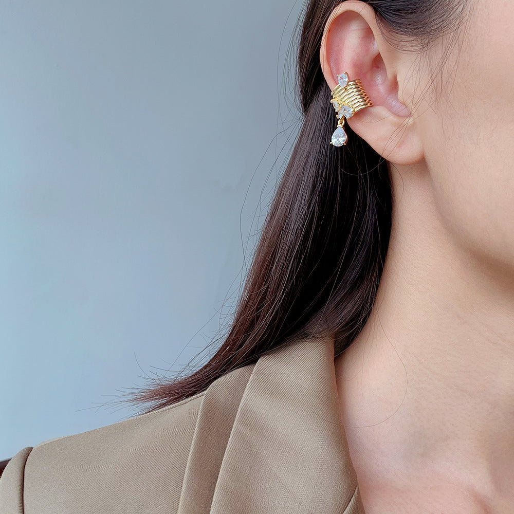 Ear Clip Personality Temperament Stud Earrings