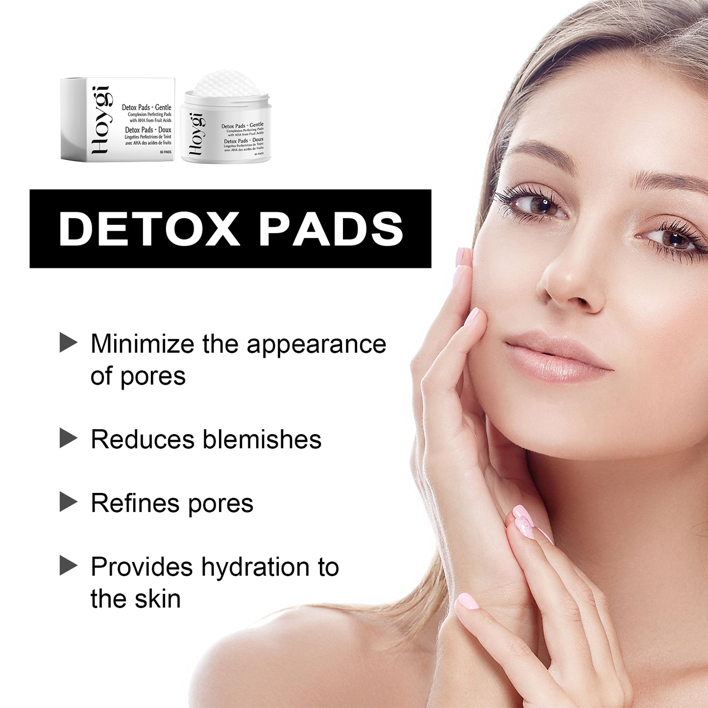 Hoygi Detox Pads, Mildly Remove Blackheads Silence Is Exquisite Moist Bright Skin Pores