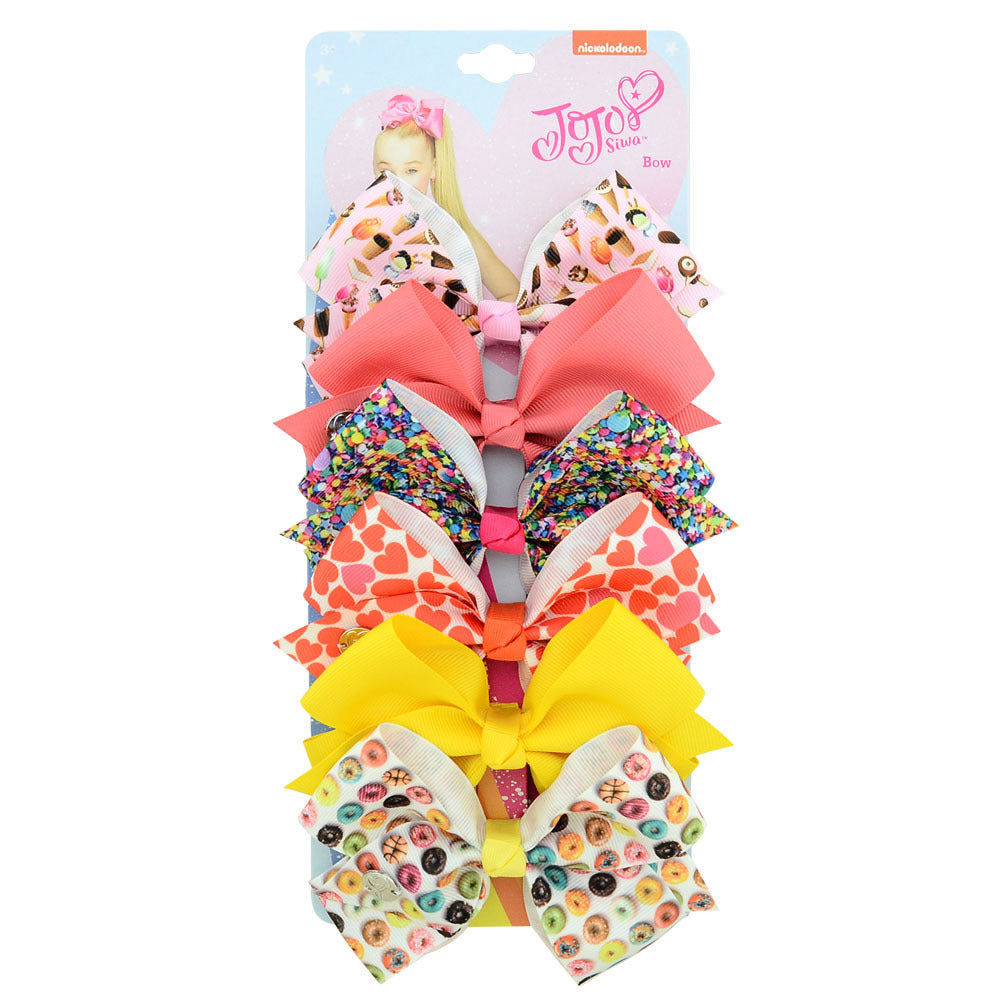 Children's Hairpin Baby Headdress With Bow 6 Colors One Card