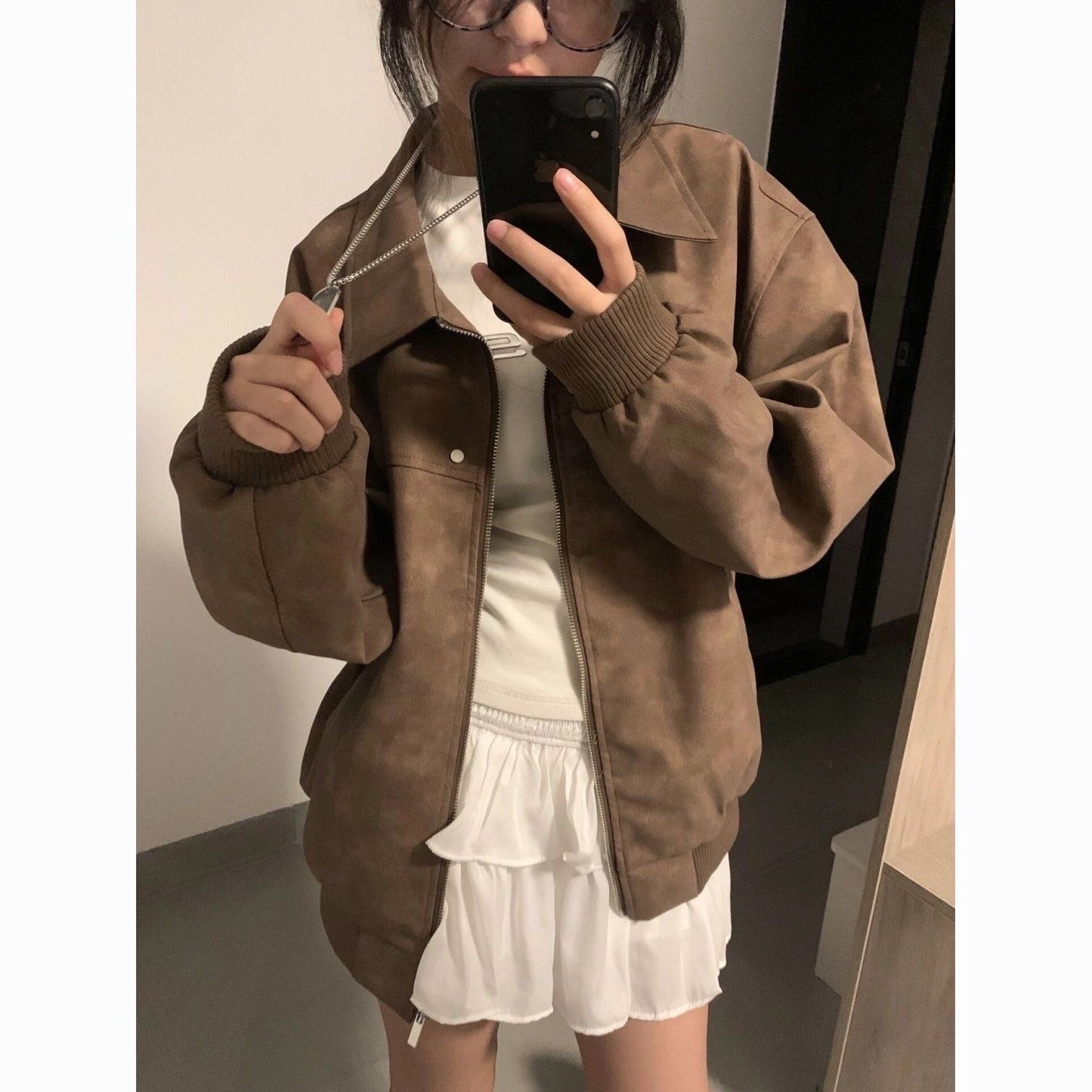 American Retro High-end Lapel Couple Casual Jacket