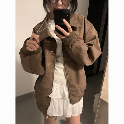 American Retro High-end Lapel Couple Casual Jacket