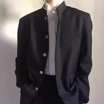 Mens Suit Jacket In Preppy Style