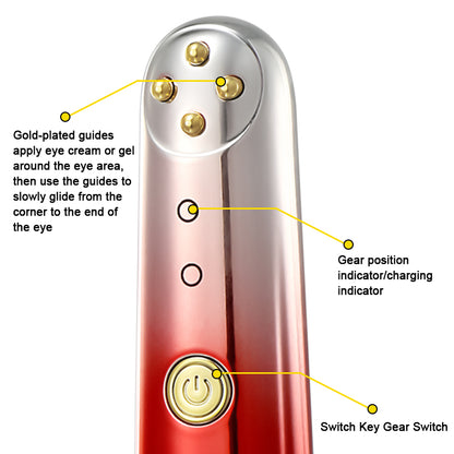 RF Radio Frequency Eye Massager Anti-Ageing Wrinkle Massager Portable Electric Device Dark Circle Facials Vibration Massage Pen