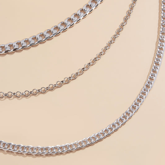 Ins Women's Multi-Layer Metal Chain Waist Chain