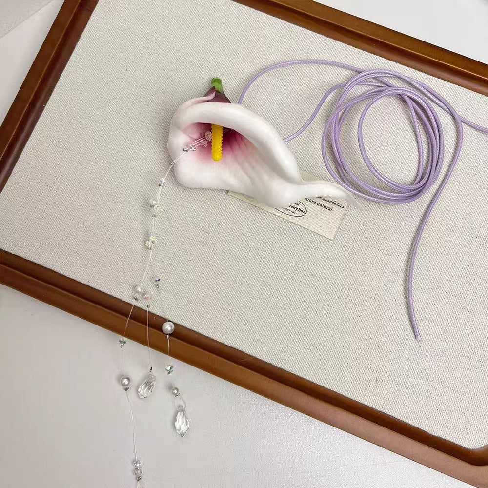 Common Calla Flower Necklace For Women