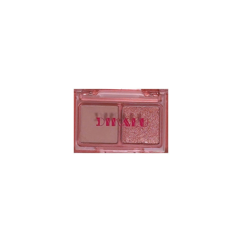 DIKALU Cool Two-tone Eye Shadow Plate Pink And Black Matte Shimmer Sweet And Spicy Punk
