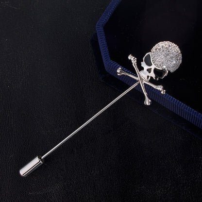 Pin Brooch Men's Cool Skull Badge Corsage