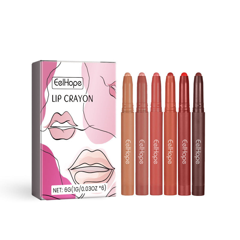 6-Color Matte Natural Lip Liner Set