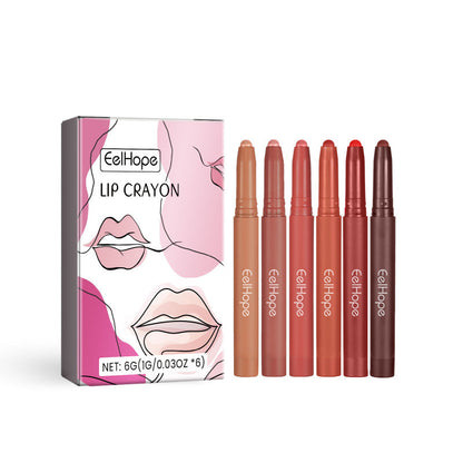 6-Color Matte Natural Lip Liner Set