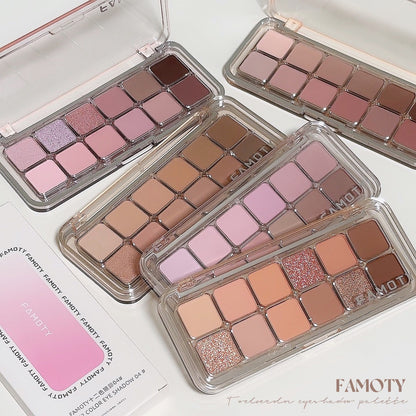 12-color Eyeshadow Palette Versatile Earth Tones Shimmer Matte