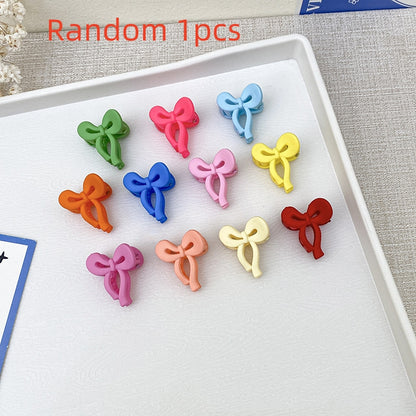 Candy Color Delicate Gradient Bow Small Hairclip Color Mini Jaw Clip