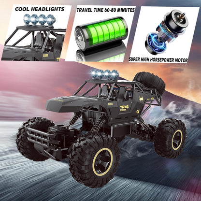 TEMU Can't Sale. UK Rc Car Rock Crawler Rechargeable Off Road Truck 4WD , Metal Shell LED Headlights Remote Control Off Road Car Truck,Logistics Is Randomly Sent By Amazon Logistics,Royal Mail