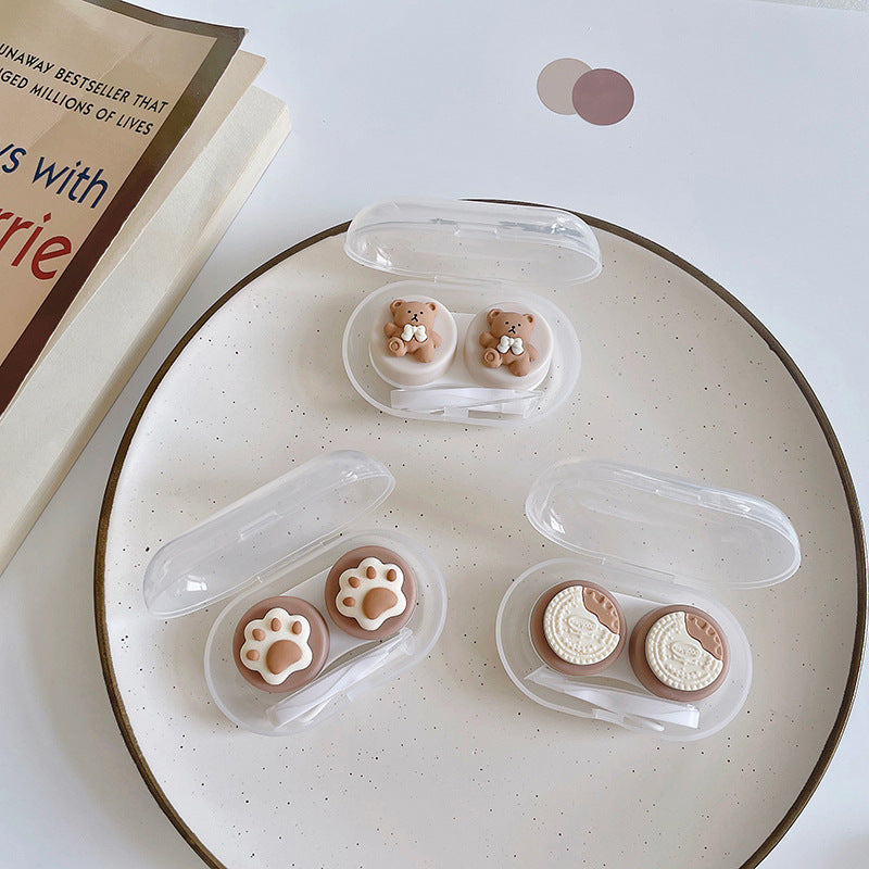 3 Pack Colored Contact Lenses Case Compact And Portable Contact Lens Case
