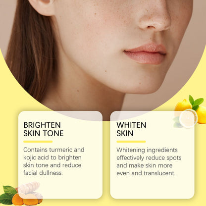 OUHOE  Turmeric Cleansing Pad Gently Cleanses Facial Skin, Brightening And Moisturizing Refreshing Skin Care Cleansing Pad