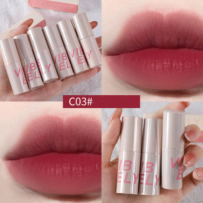 VIBELY Small Fat Pier Velvet Matte Finish Lip Mud Internet Celebrity Live Broadcast Popular Student Lip Paint Lipstick