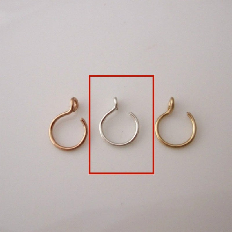 Non-piercing Nose Ring Plated 14K Gold Nose Stud