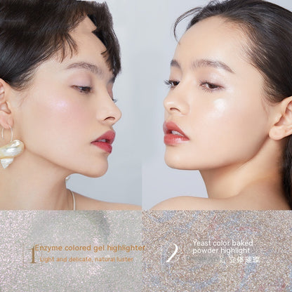 Shell Monochrome Highlighting Powder Shimmer Matte Tear Groove Nose Shadow Brightening