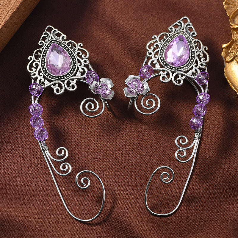 Crystal Creative Ear Clip Female Vintage Earrings