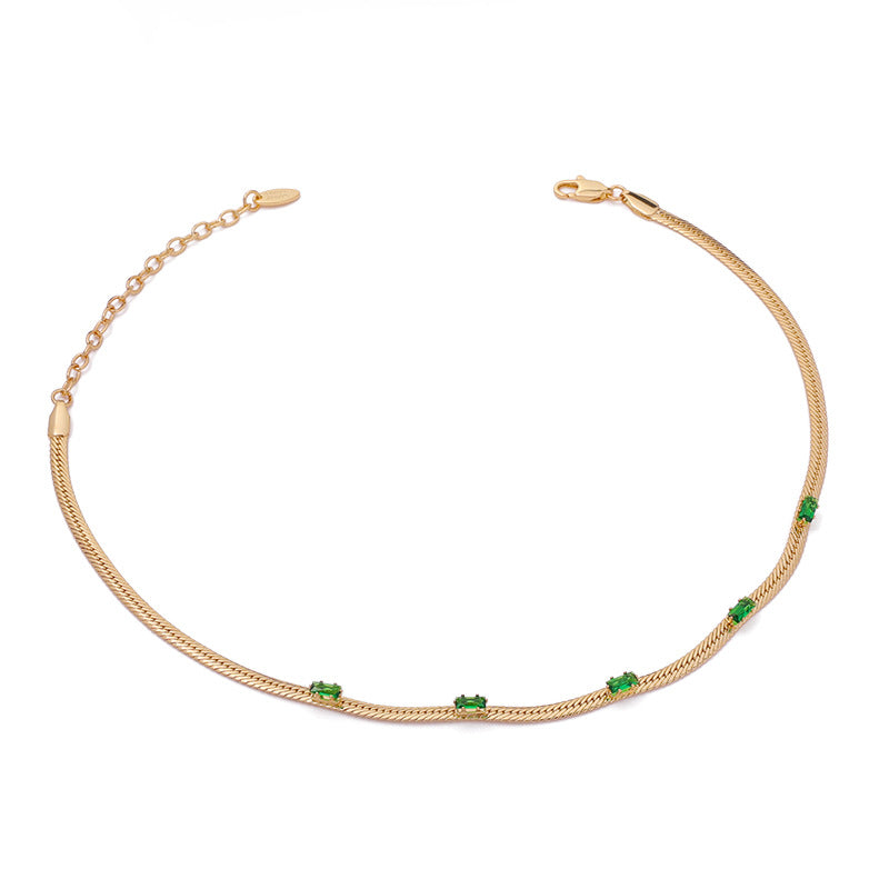 Brass Snake Bones Chain Necklace Neckband Necklace
