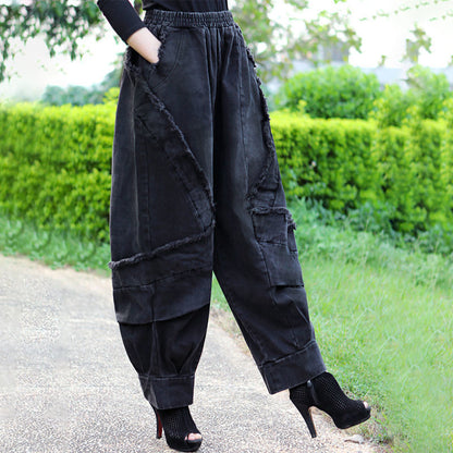 New AutumnWinter Thickened Wide-Leg Denim Jeans For Women