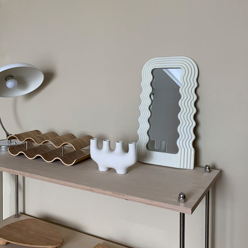 Medieval Memphis Wave Mirror Desktop Makeup Mirror