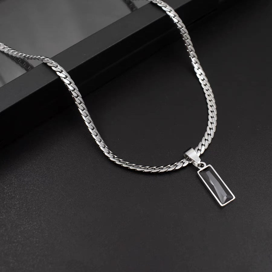 New Black Zircon Pendant Necklace For Women