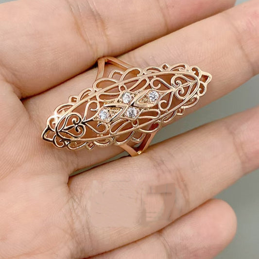 New European And American-style Vintage Alloy Ring Jewelry For Women