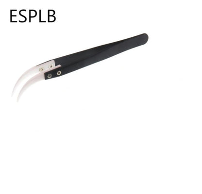 Anti-Static Ceramic Tweezers Black Handle Clamping Tweezers