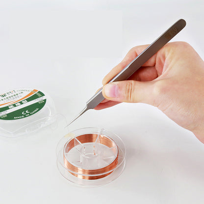 Flying Line Tweezers Stainless Steel 0.1mm Fine Tip Tweezers Lengthened And Hardened For Microscopy