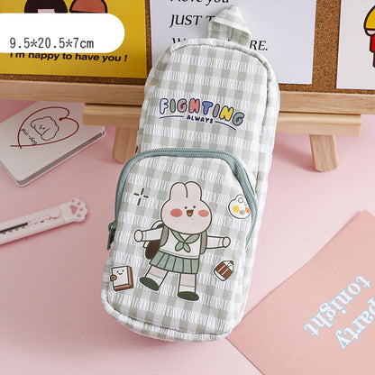 Multifunctional Girl Heart Cartoon School Bag Pencil
