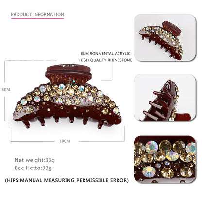 Acrylic Big Rhinestone Hair Claw Fashion